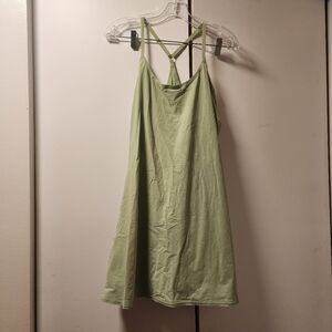Outdoor Voiced Active Romper Dress With Pockets Sage Green Large Tennis Hiking